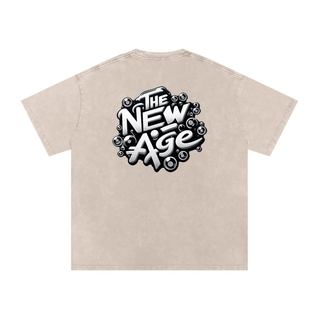"Thinking Cap Chain" Short Sleeve Acid Washed Shirt