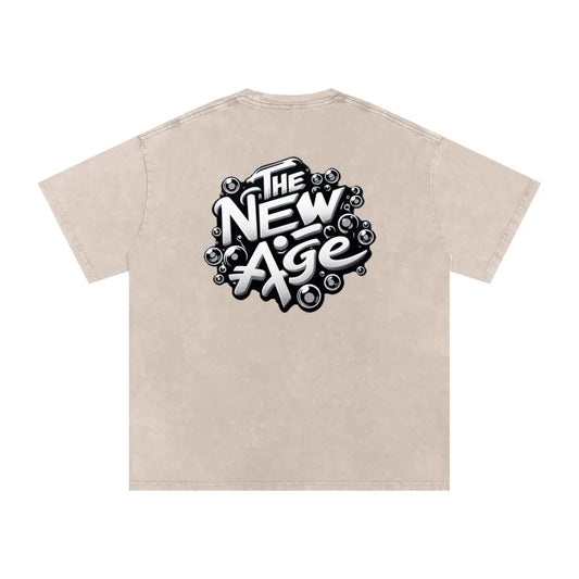"Thinking Cap Chain" Short Sleeve Acid Washed Shirt